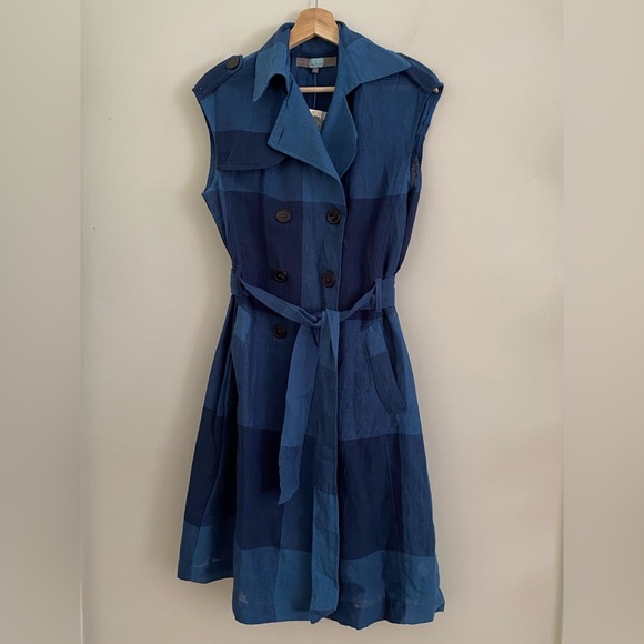 NEW Anthropologie Checkered Trench - Picture 7 of 7